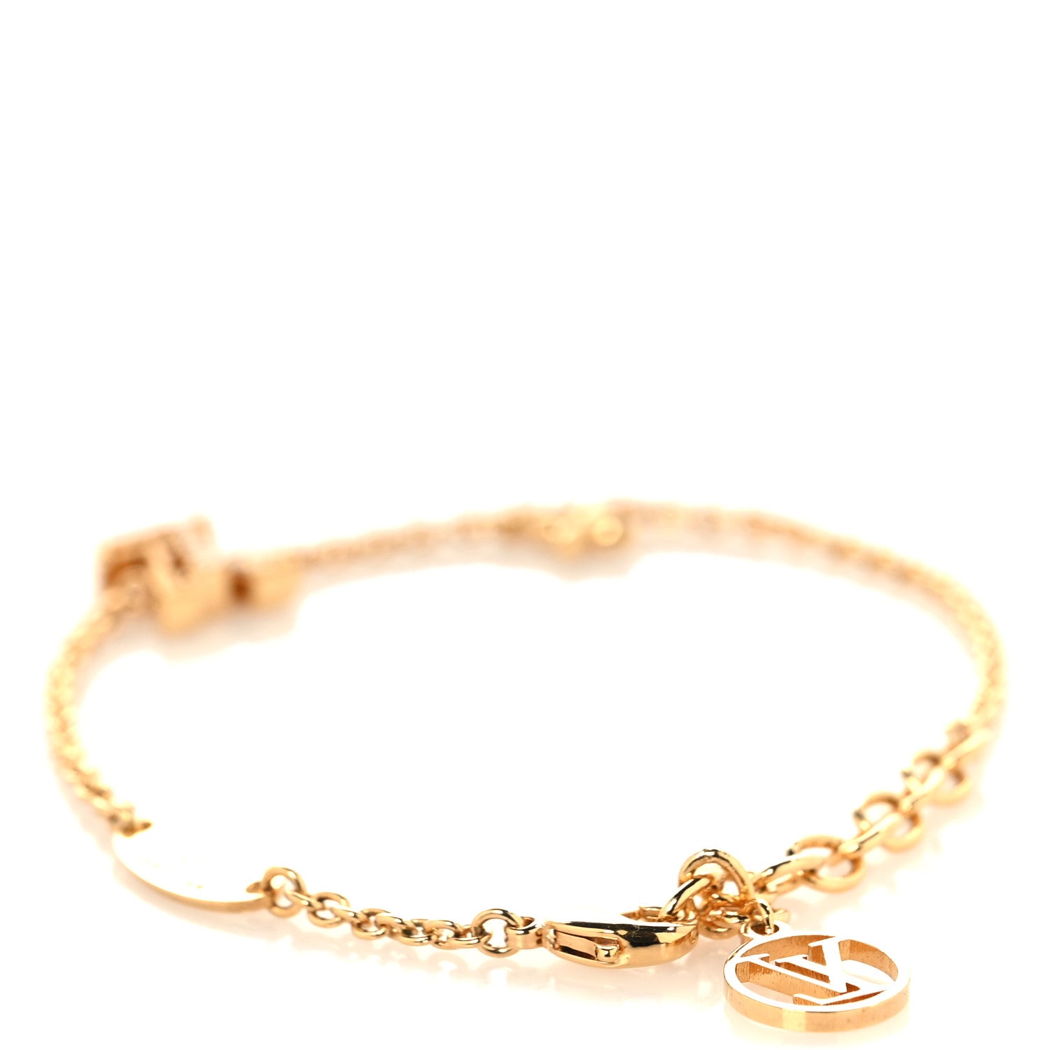 Louis Vuitton Metal Crystal LV Iconic Bracelet Gold 3 of 5