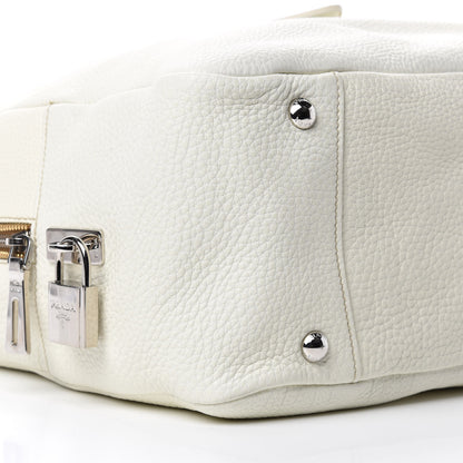 Prada Vitello Daino Satchel Bianco 6 of 15