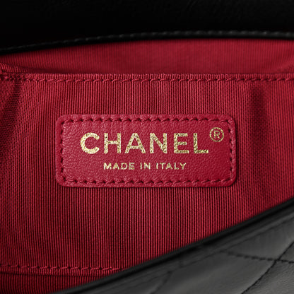 Chanel Calfskin Quilted Mini Rectangular Crystal Pearls Chain Flap Black 6 of 11