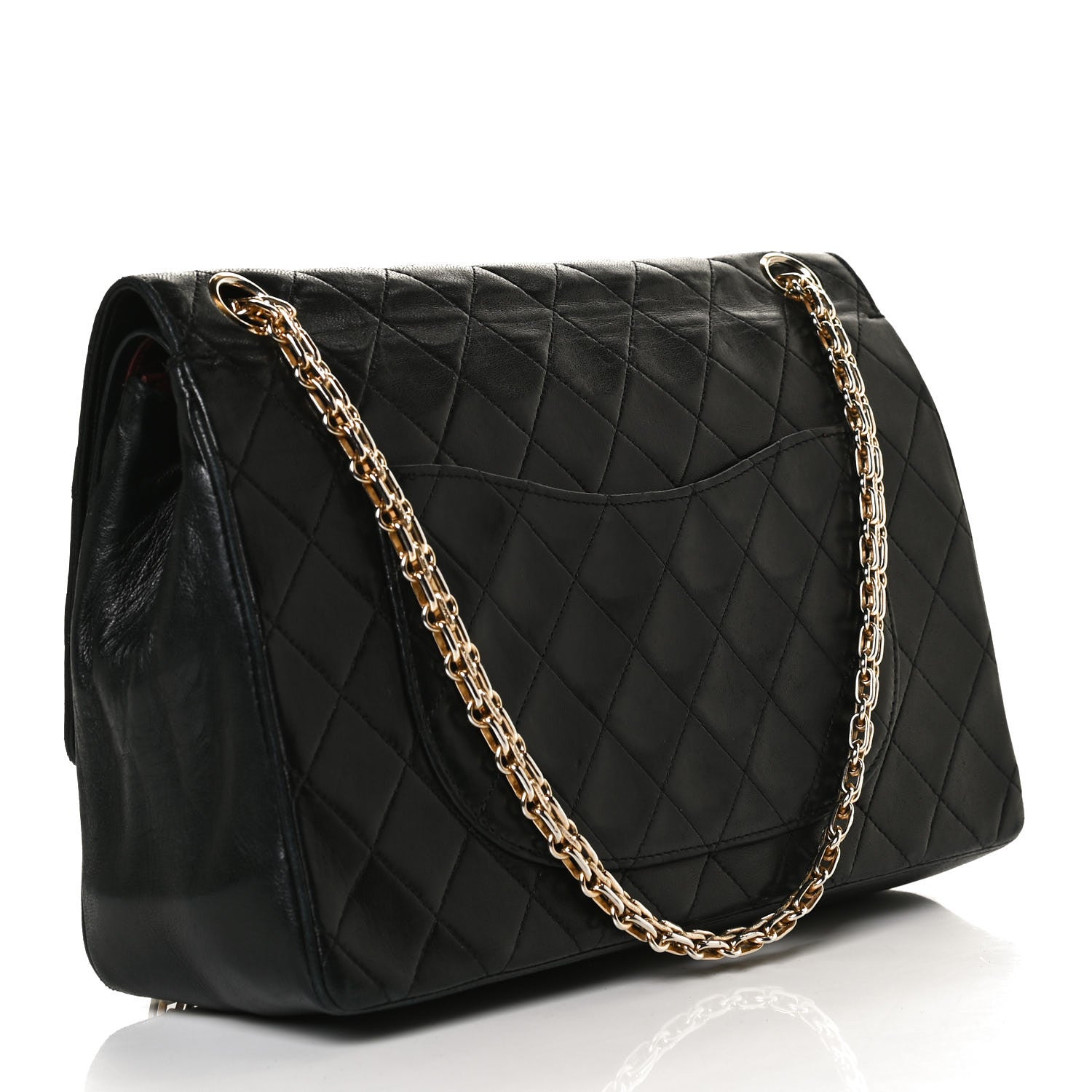 Chanel Lambskin Quilted Medium Double Flap Bijoux Chain Black 2 of 12