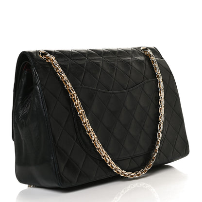 Chanel Lambskin Quilted Medium Double Flap Bijoux Chain Black 2 of 12