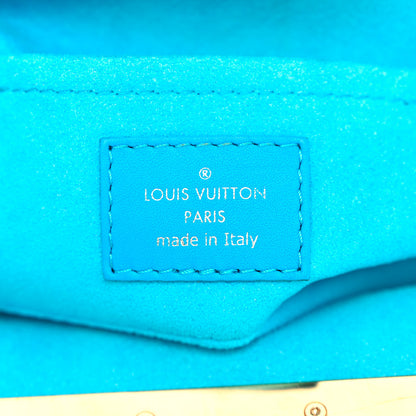 Louis Vuitton Calfskin Nanogram Embossed Clutch Bleu 6 of 10