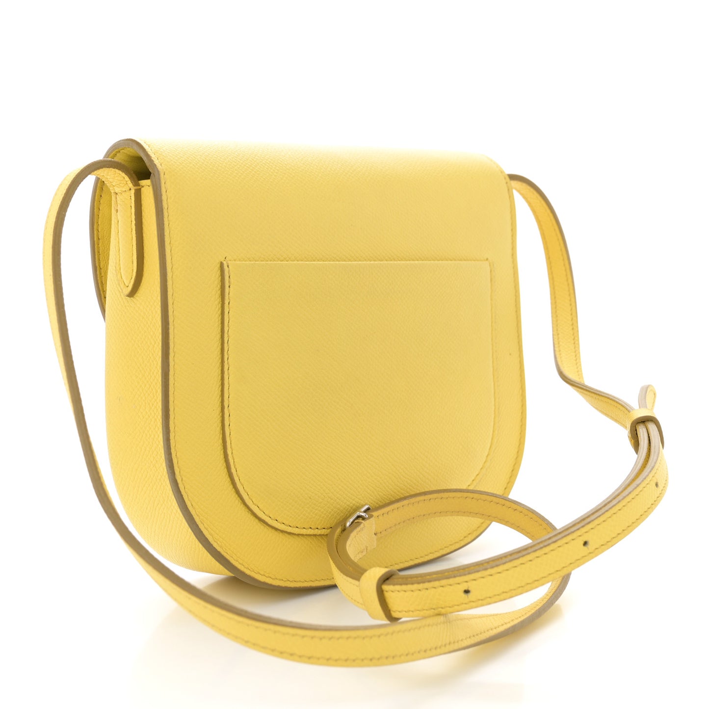 Grained Calfskin Small Trotteur Yellow