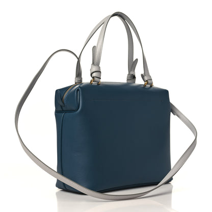 Celine Lambskin Small Soft Cube Satchel Blue 3 of 9