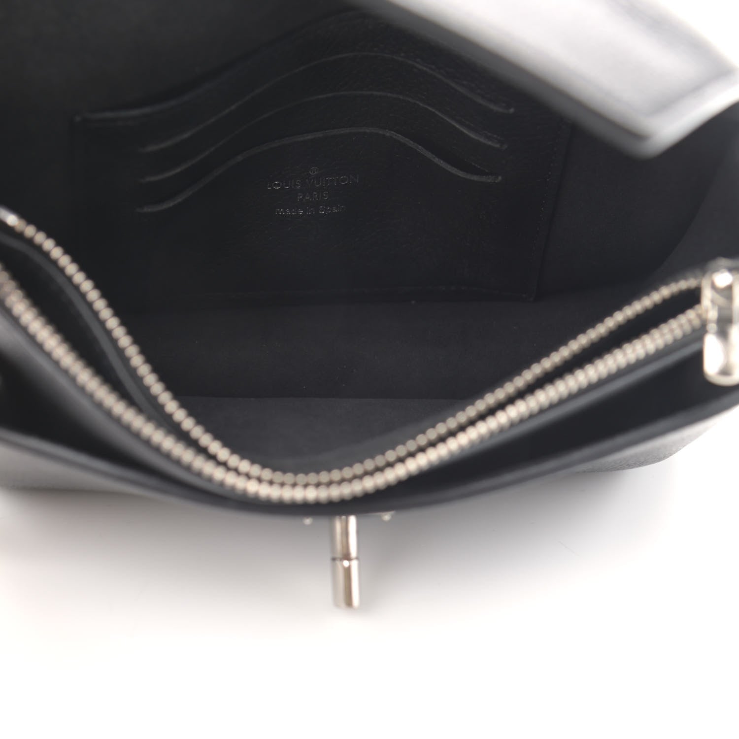Louis Vuitton Soft Calfskin My Lockme Chain Pochette Black 5 of 15