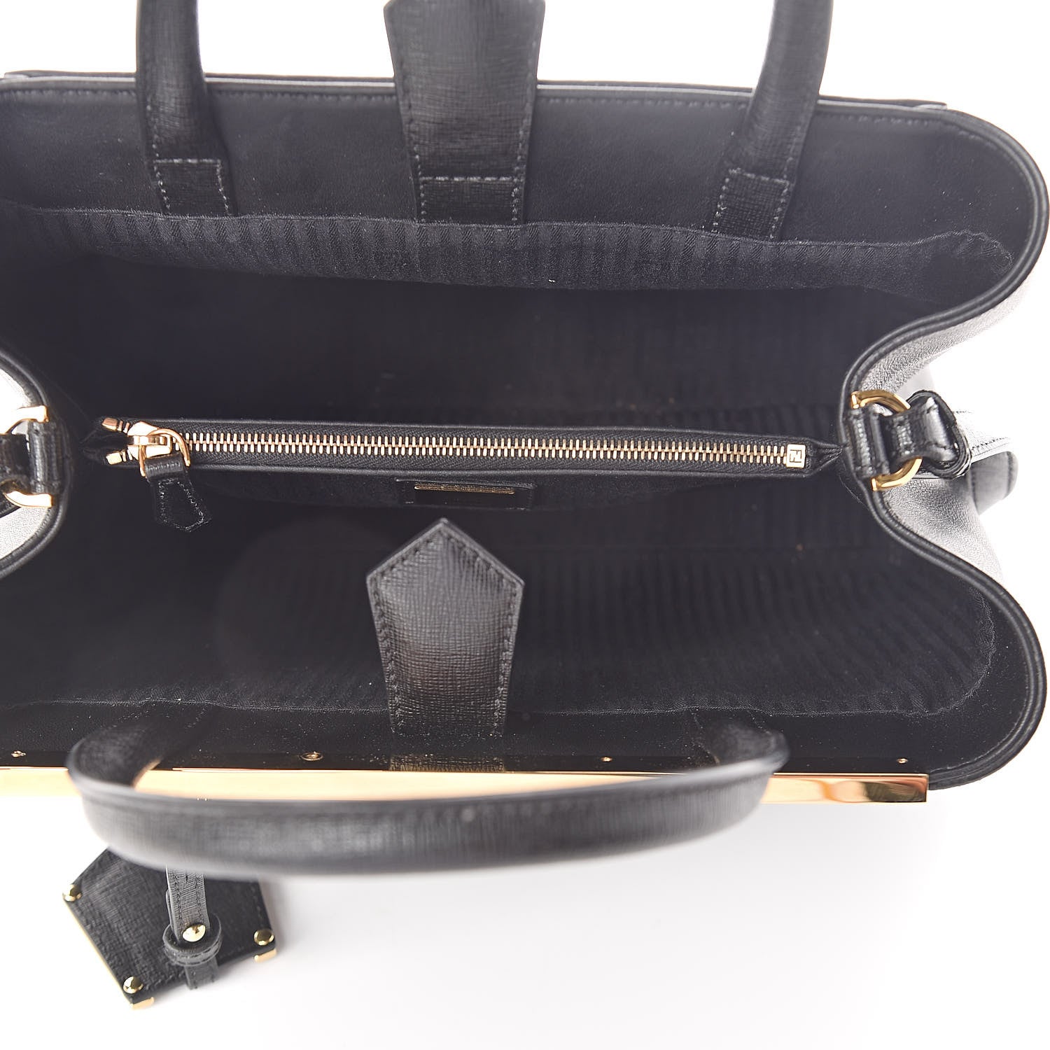 Fendi Vitello Elite Petite 2Jours Tote Black 5 of 9