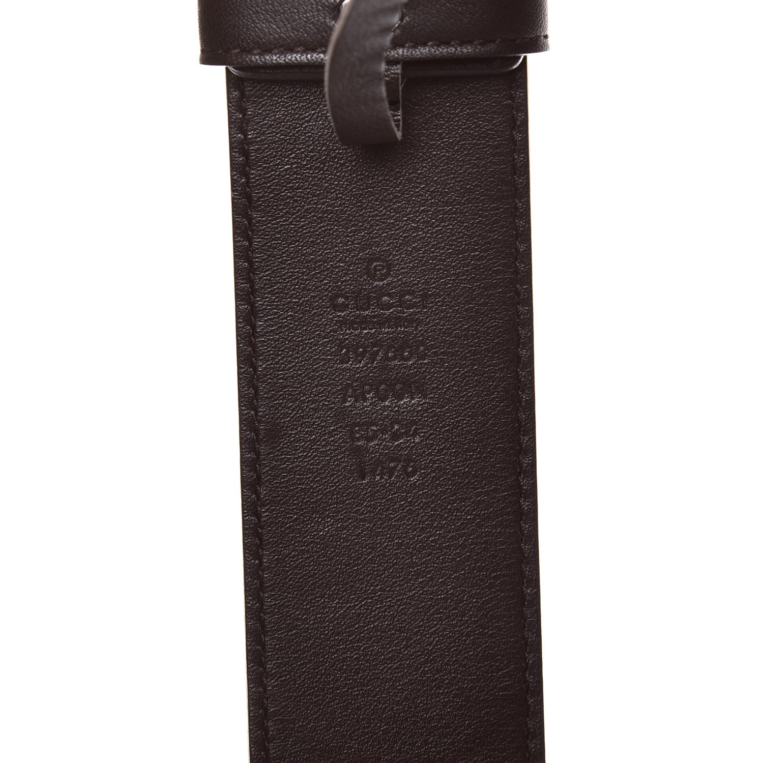 Gucci Calfskin Double G 40mm Belt 85 34 Dark Cocoa 6 of 8