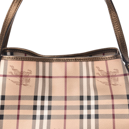 Burberry Haymarket Check Small Canterbury Tote Bronze 12 of 12