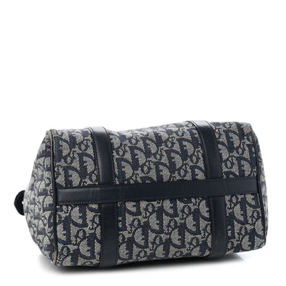 Christian Dior Denim Monogram Boston Navy 4 of 9
