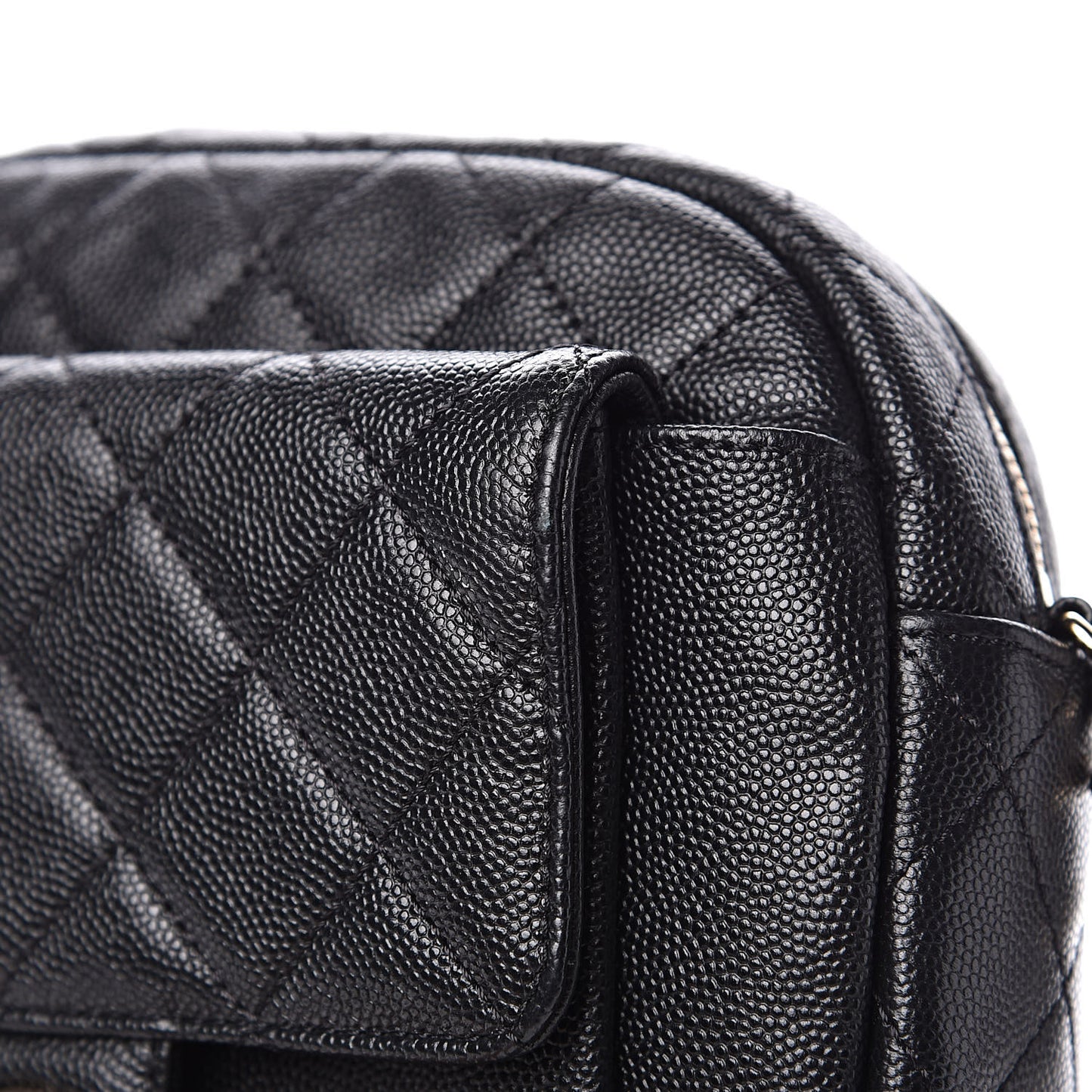 Caviar Quilted CC Day Camera Case Black