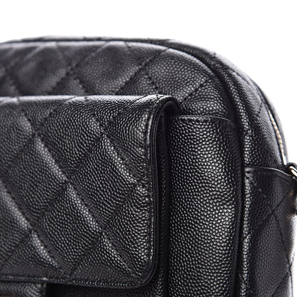 Chanel Caviar Quilted CC Day Camera Case Black 12 of 13