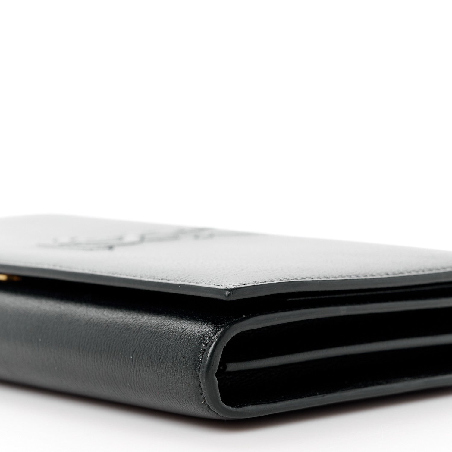 Saint Laurent Calfskin Monogram Belle de Jour Chain Clutch Black 9 of 10