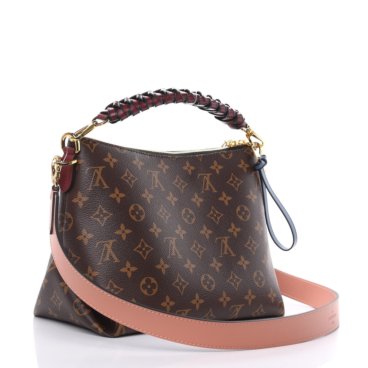 Louis Vuitton Monogram Beaubourg Hobo Mini Bordeaux Red Peach Safran Blue Jean Blue 3 of 10