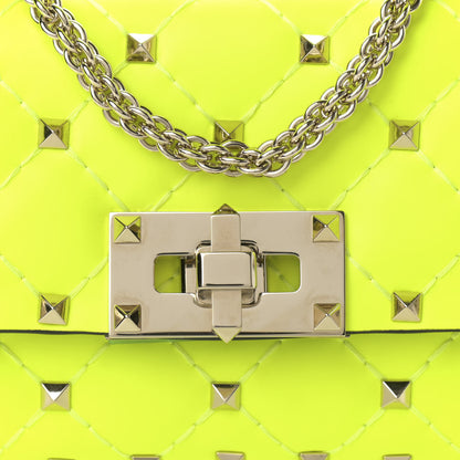 Valentino Garavani Calfskin Micro Rockstud Spike Shoulder Bag Lime 7 of 10