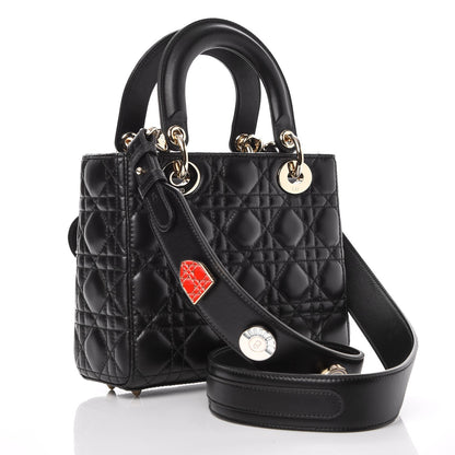 Christian Dior Lambskin Cannage Small Lucky Badges My Lady Dior Black 4 of 8