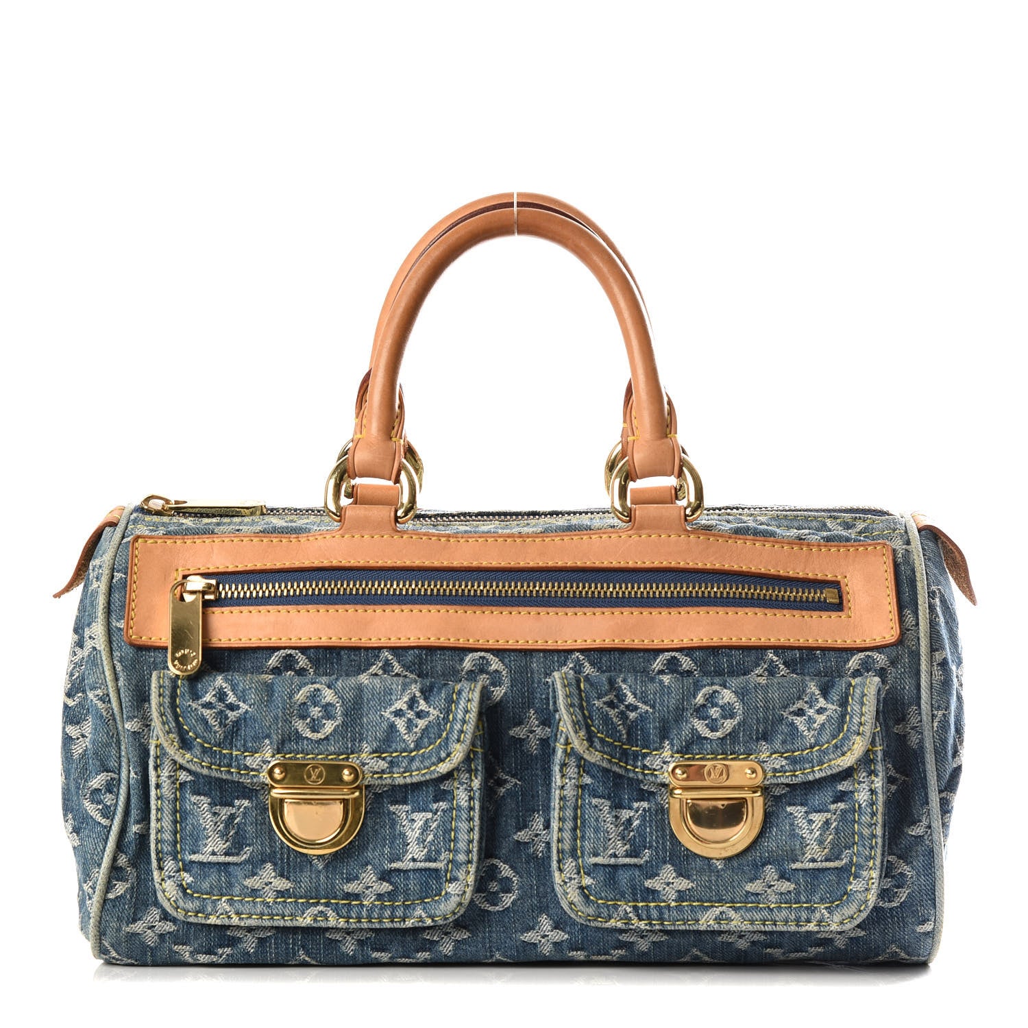 Louis Vuitton Monogram Denim Neo Speedy Blue 1 of 12