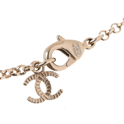 Chanel Resin Pearl Crystal CC Heart Necklace Gold 4 of 4
