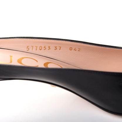 Gucci Malaga Kid Zumi Low Heel Mules 38 Black 10 of 11