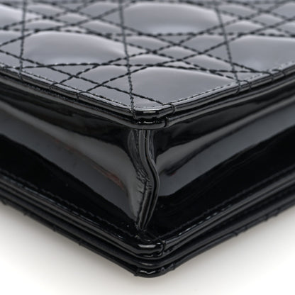 Christian Dior Patent Cannage Lady Dior Convertible Clutch Black 9 of 11