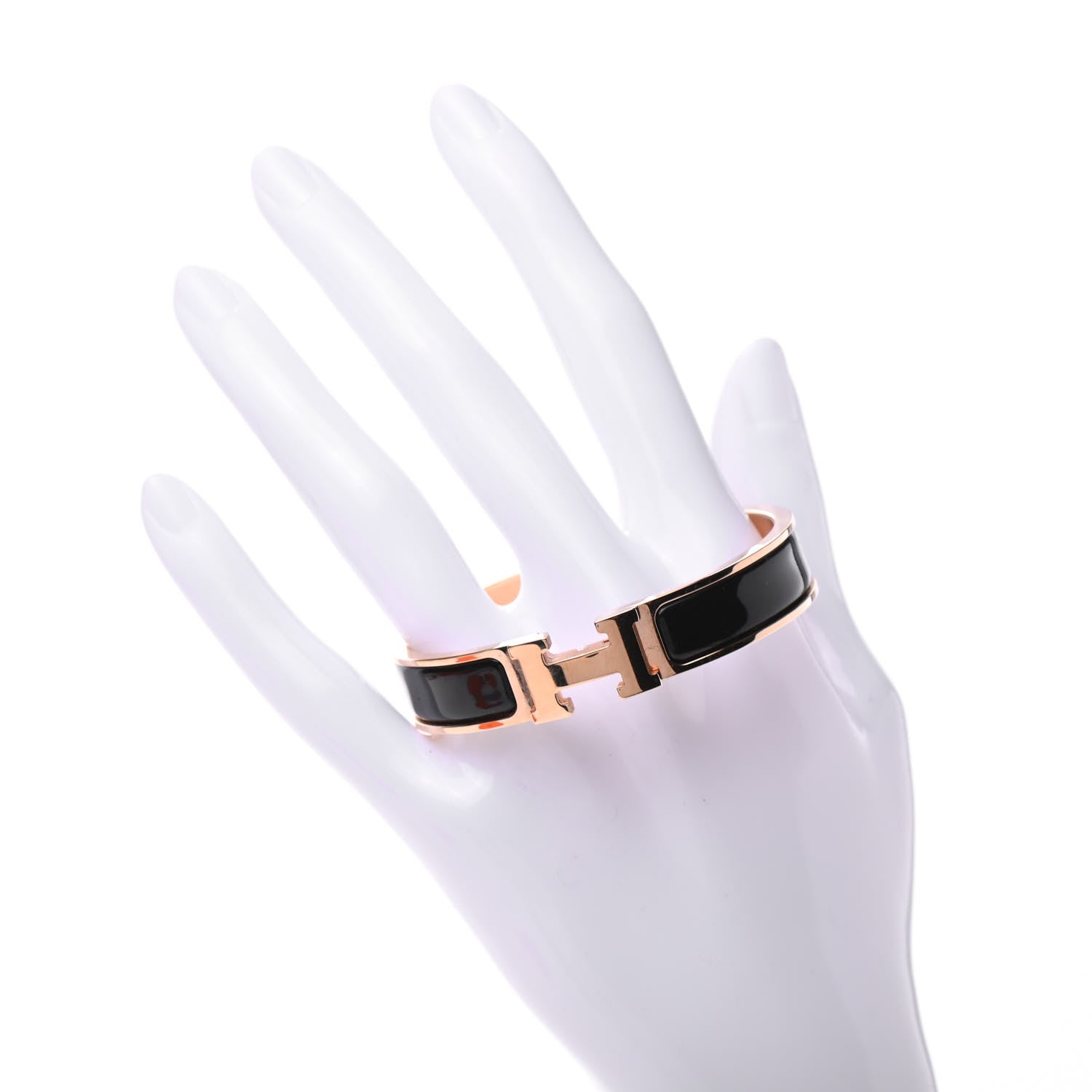 Hermes Enamel Narrow Clic Clac H Bracelet PM Black 2 of 6