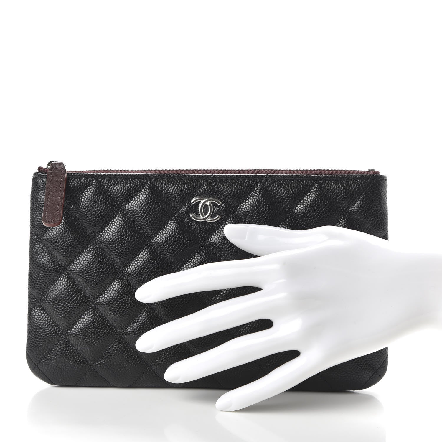 Chanel Caviar Quilted Cosmetic Case Black 2 of 11