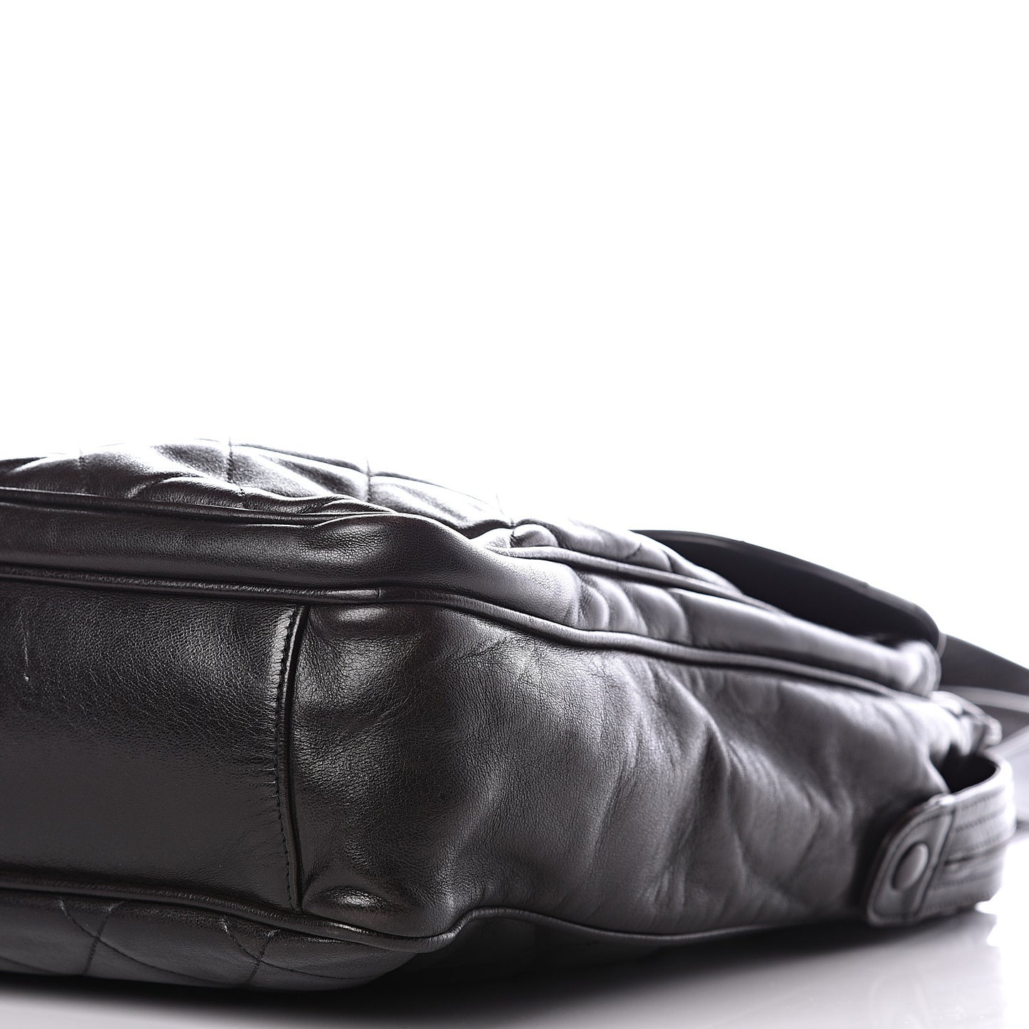 Lambskin Quilted CC Shoulder Bag Black