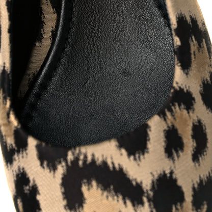 Christian Dior Nylon Leopard Print Mizza Slingback Pumps 40.5 Beige Multicolor 8 of 9