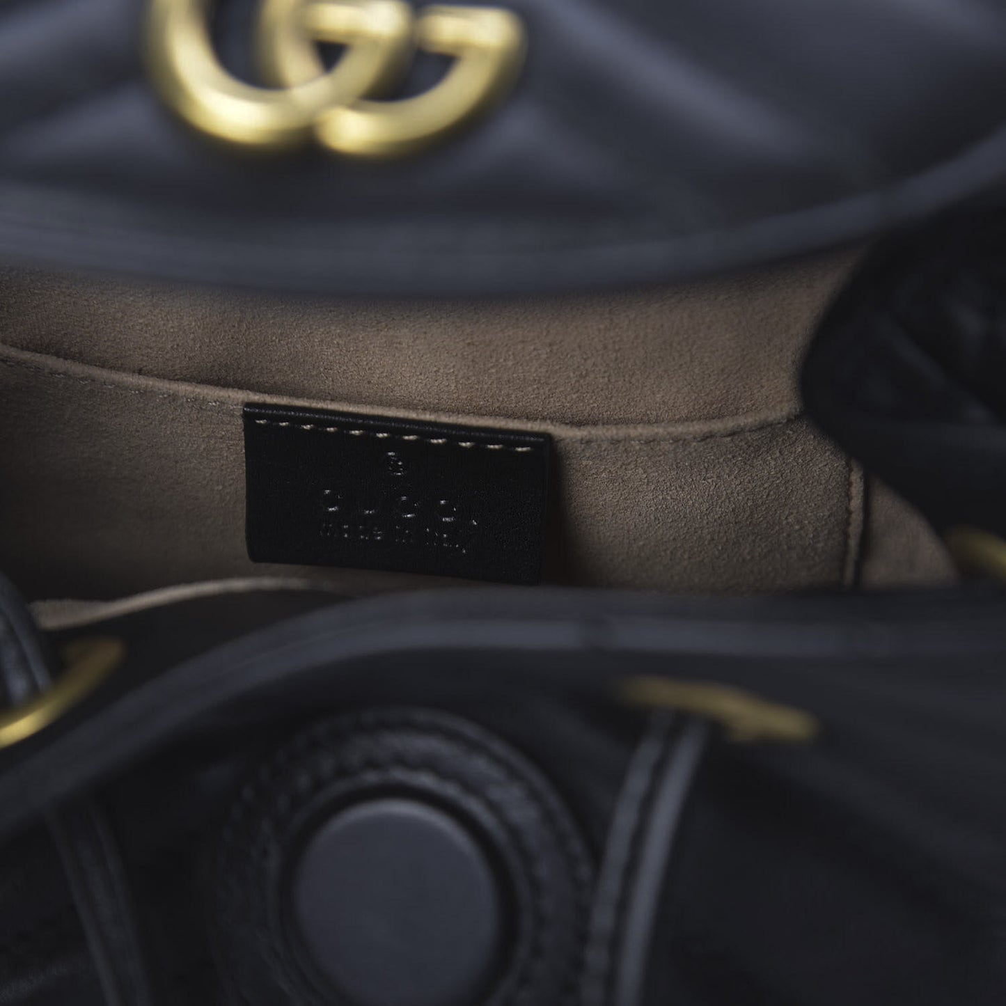 Calfskin Matelasse GG Marmont Flap Backpack Black