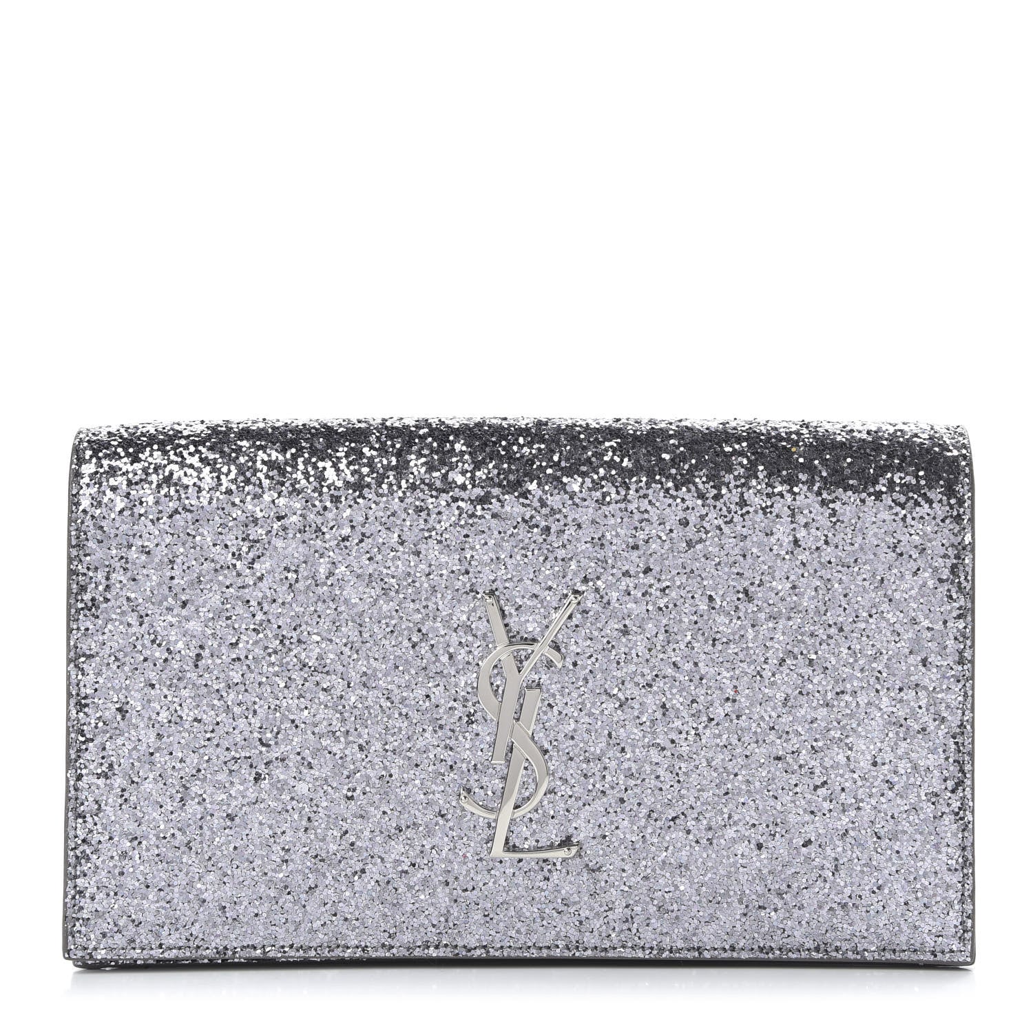 Saint Laurent Glitter Classic Kate Monogram Clutch Sunset Grey 1 of 9