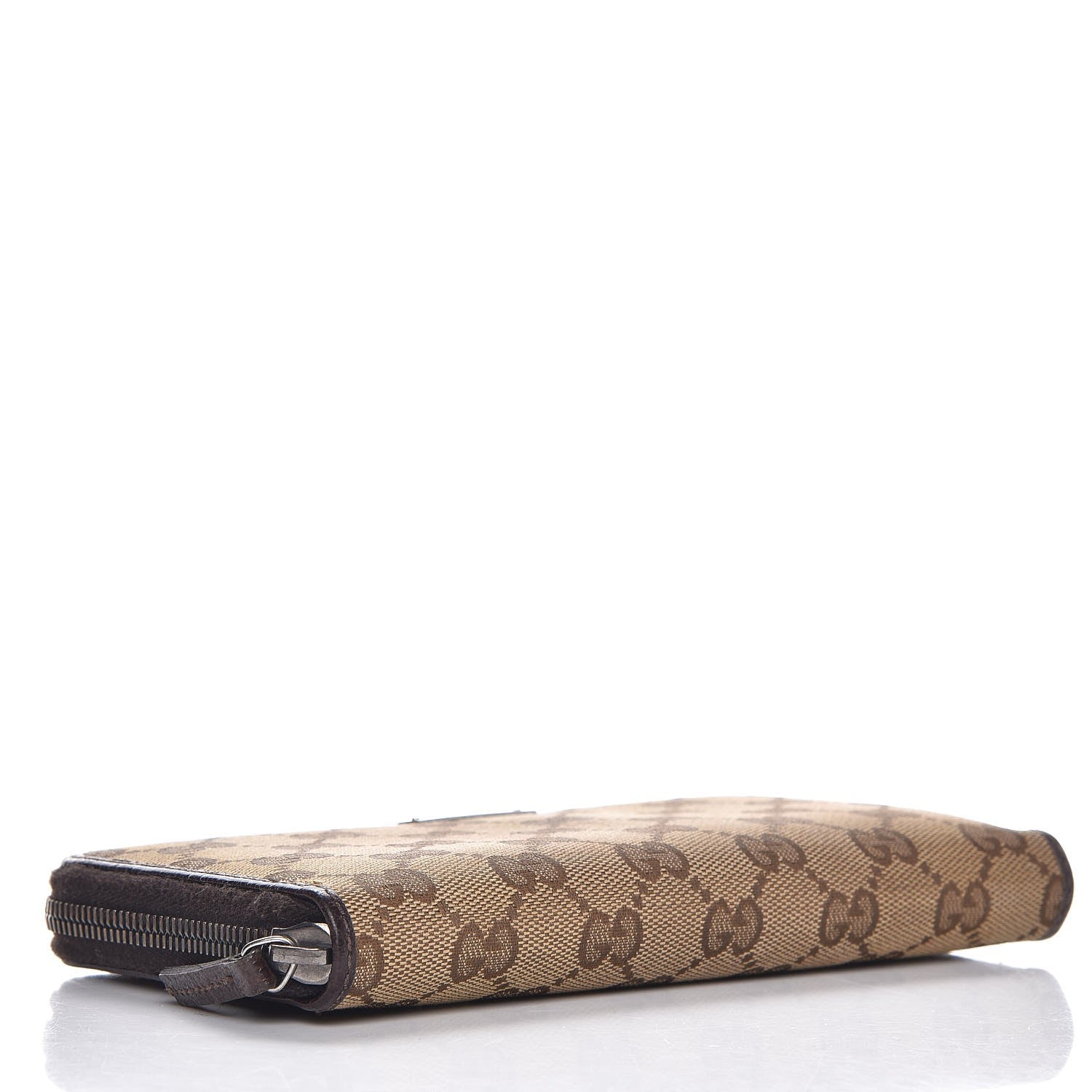 Gucci Monogram Metal Bar Zip Around Wallet Dark Brown 4 of 8