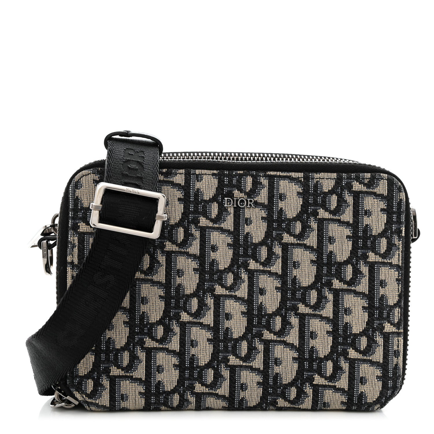 Christian Dior Oblique Pouch Navy Blue 1 of 11