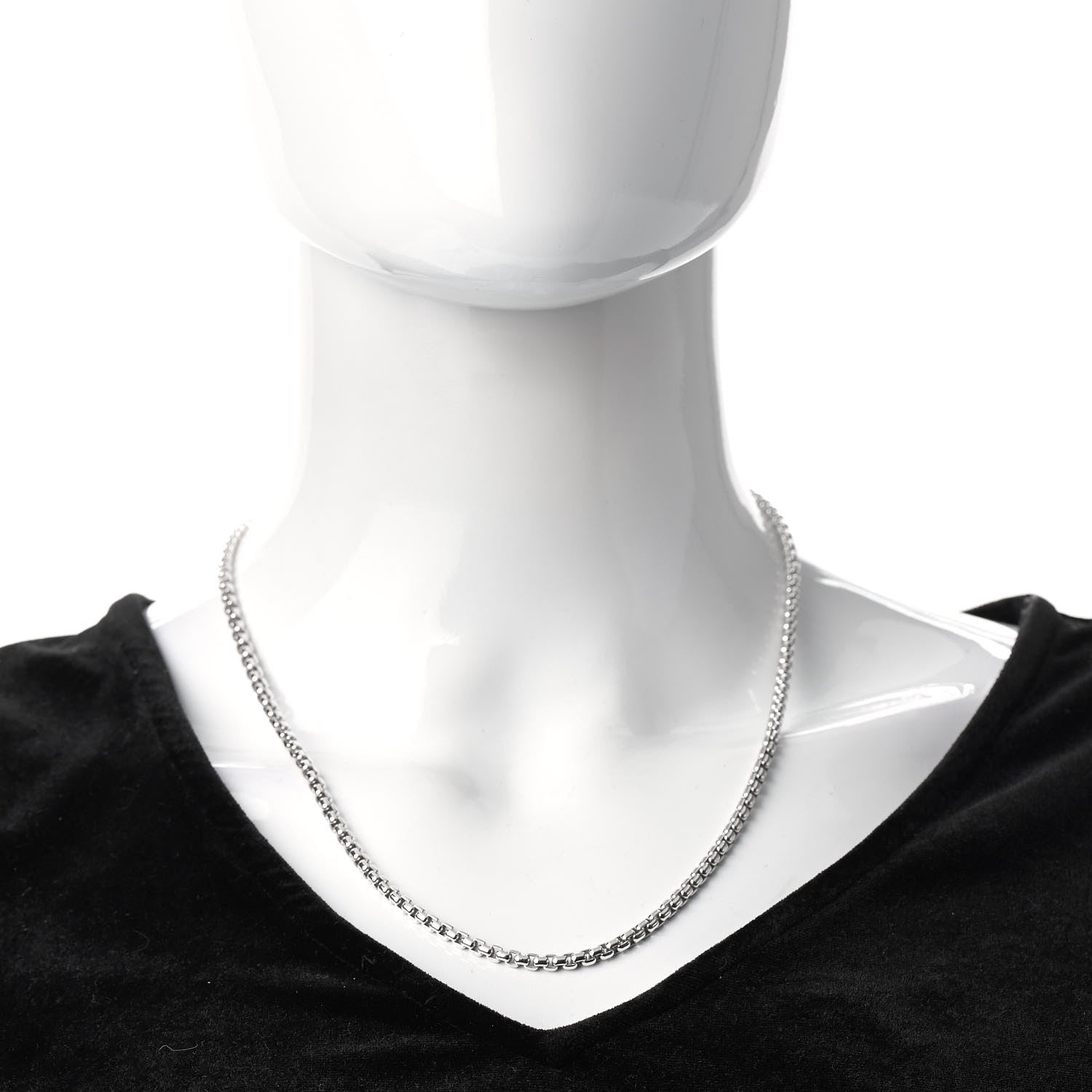 David Yurman Sterling Silver 14K Yellow Gold 3.6mm Medium Box Chain Necklace 20" 2 of 5