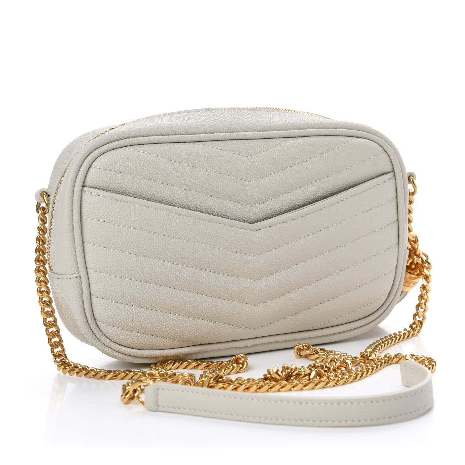 Saint Laurent Grain De Poudre Matelasse Monogram Mini Lou Camera Bag Crema Soft 3 of 11
