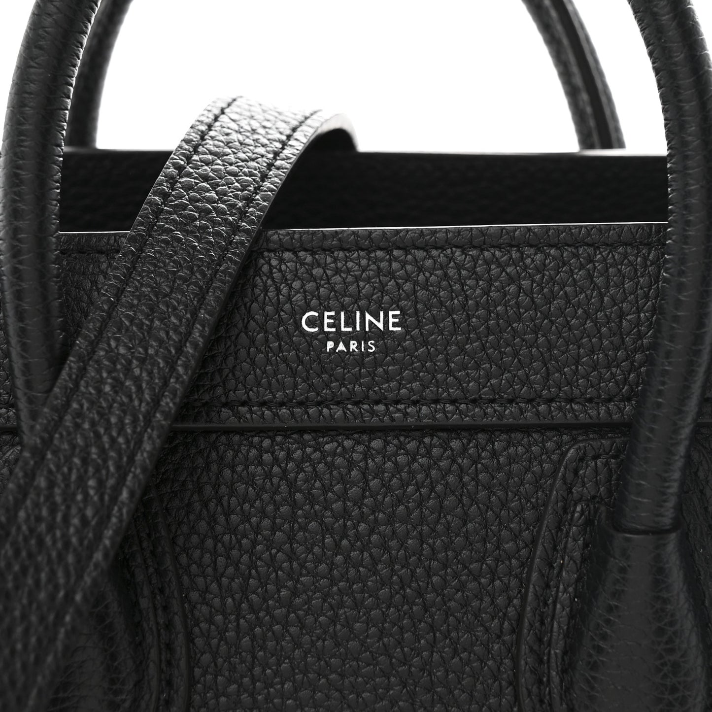 Drummed Calfskin Nano Luggage Black