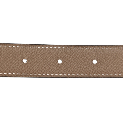 Hermes Swift Epsom 24mm Belt Strap 75 30 Black Etoupe 3 of 6