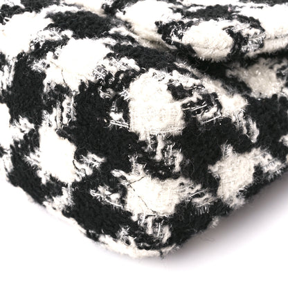 Chanel Tweed Quilted Medium Chanel 19 Flap Black Ecru White 11 of 11
