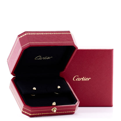 Cartier 18K Pink Gold Diamond MM D'Amour Earrings 6 of 6