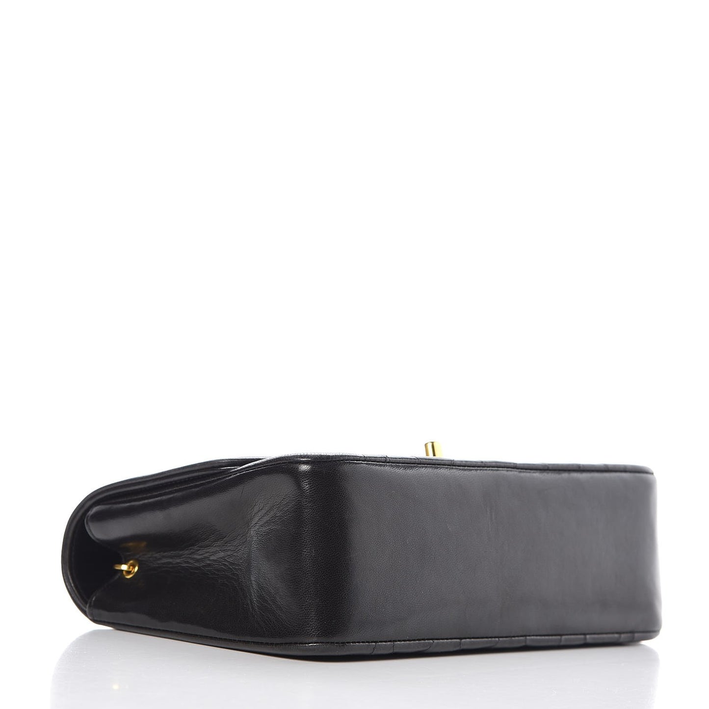 Lambskin Quilted Small Single Flap Black