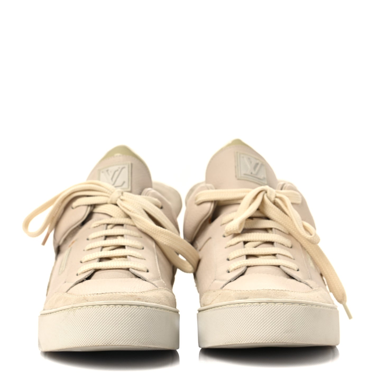 X KANYE WEST Calfskin Suede Don Sneakers 8.5 Cream