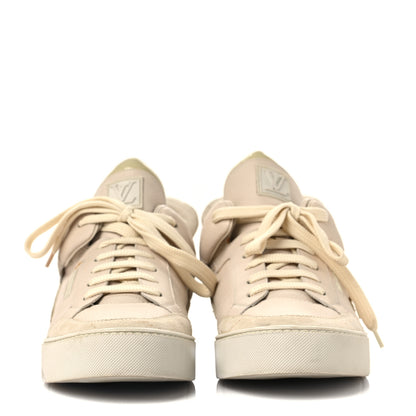 Louis Vuitton X KANYE WEST Calfskin Suede Don Sneakers 8.5 Cream 2 of 5