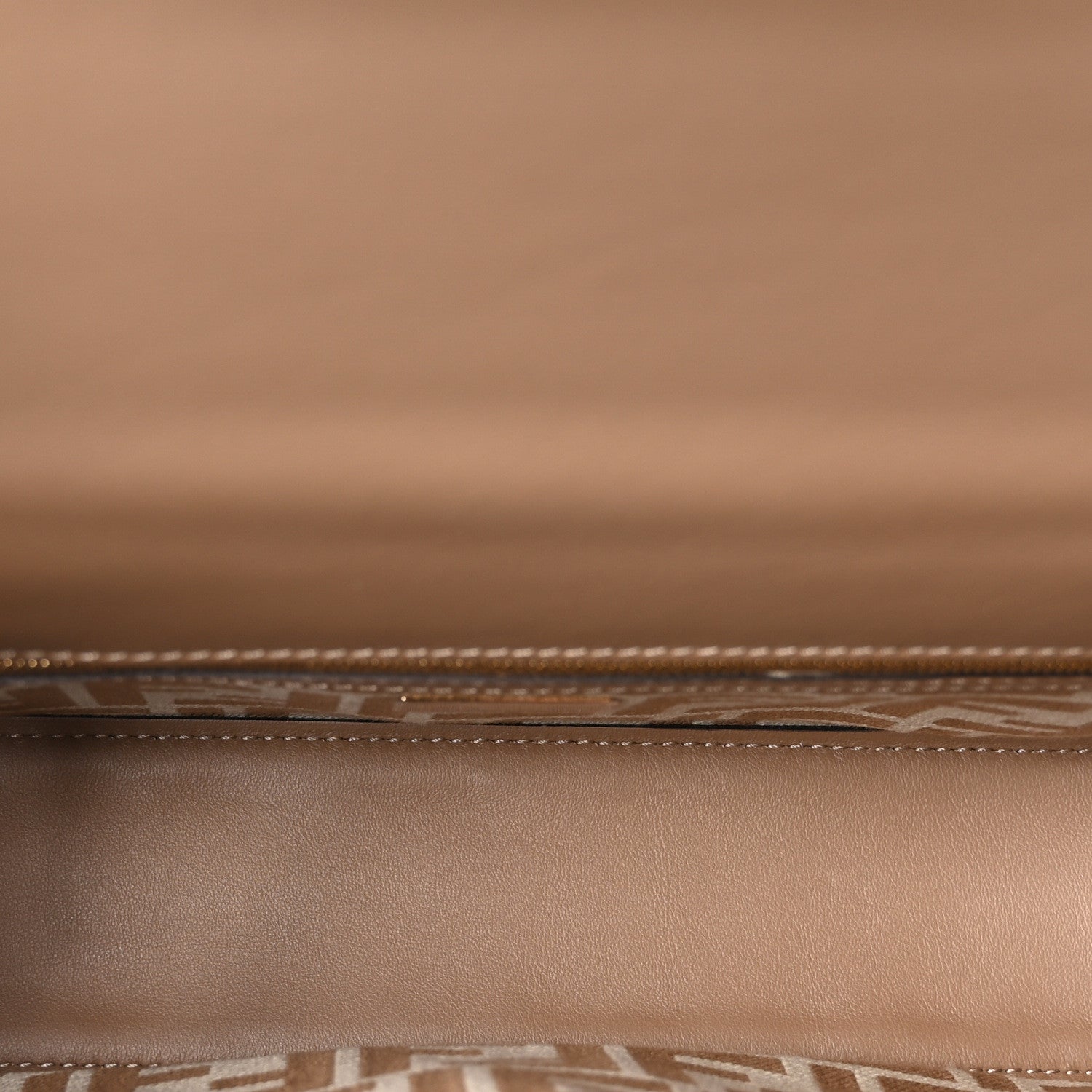 Fendi Canvas Pequin Striped Baguette Beige Sand 5 of 9