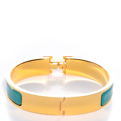 Hermes Enamel Narrow Clic Clac H Bracelet PM Bleu Indien 4 of 5