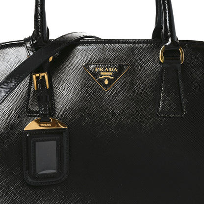 Prada Saffiano Vernice Medium Open Promenade Tote Black 7 of 9