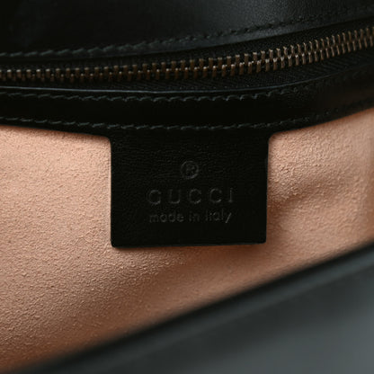 Gucci Calfskin Matelasse Small GG Marmont Shoulder Bag Black 6 of 9
