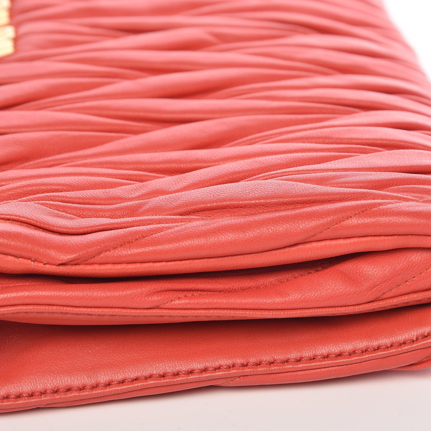 Saint Laurent MIU MIU Nappa Matelasse Crystal Flap Clutch Lacca 13 of 15