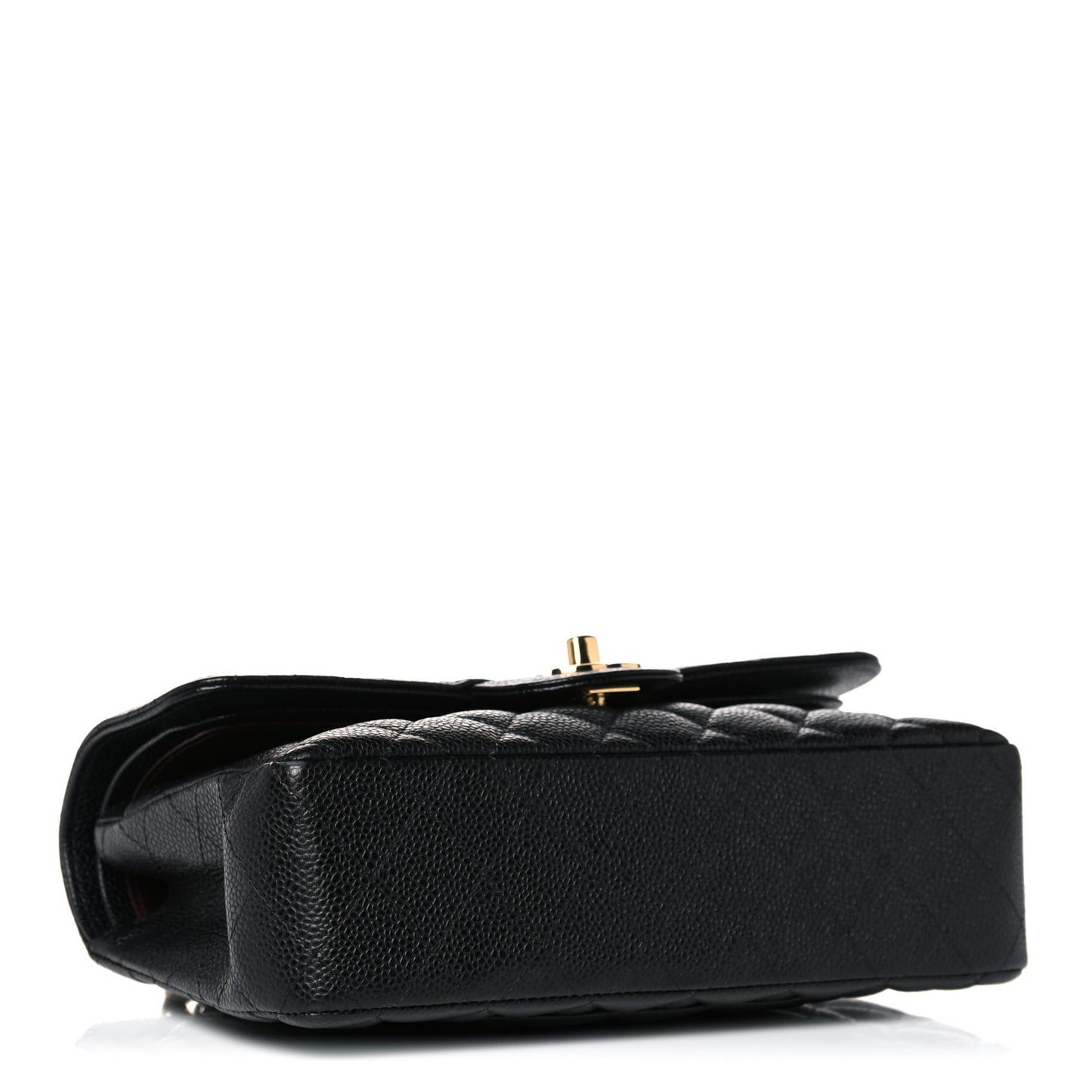 Caviar Quilted Small Double Flap Black