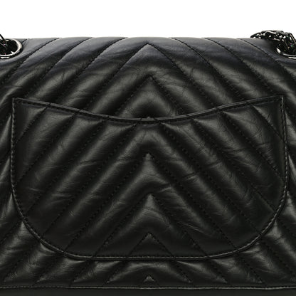 Chanel Aged Calfskin Chevron Quilted 2.55 Reissue 225 Flap So Black 11 of 13