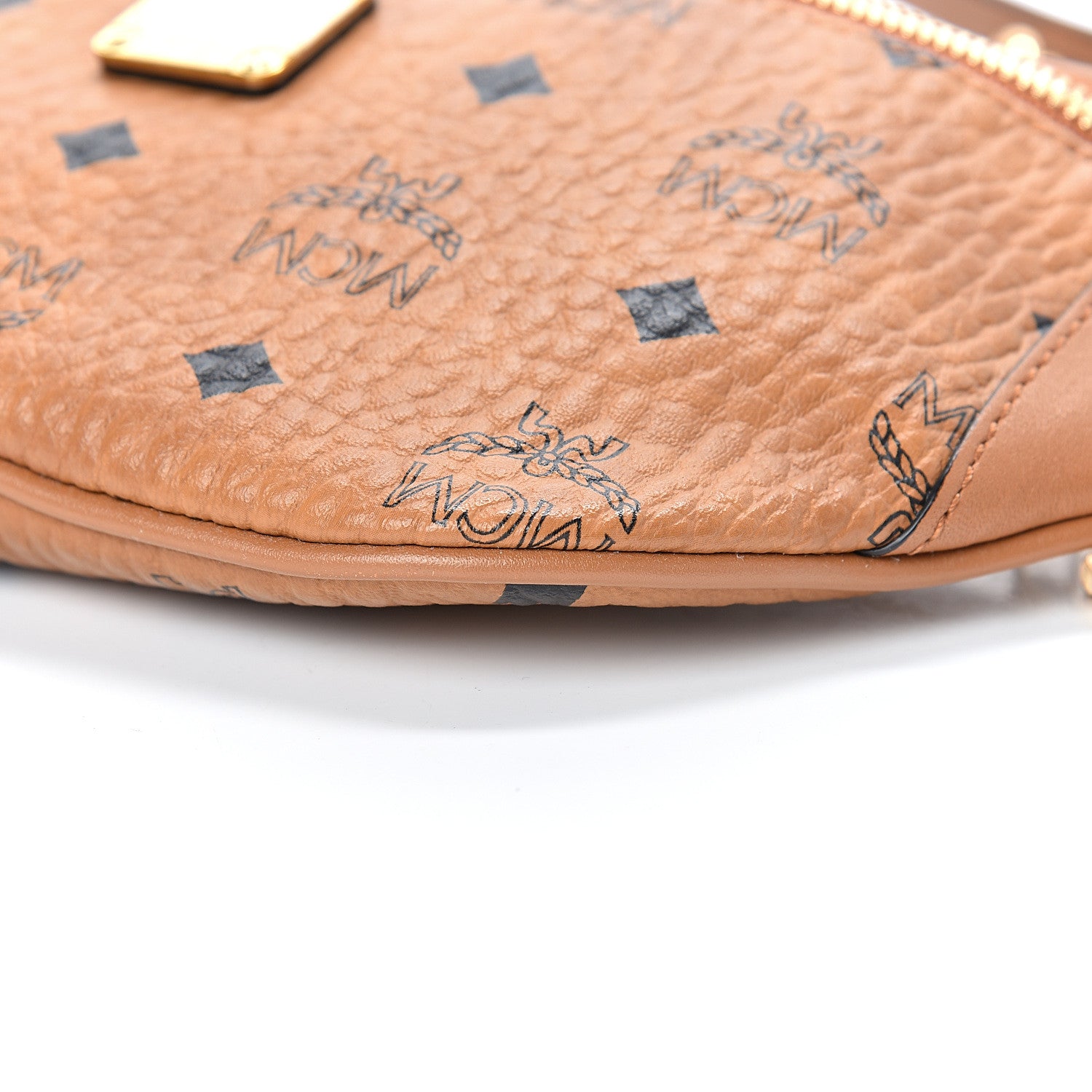 MCM Visetos Stark Belt Bag Cognac 10 of 11