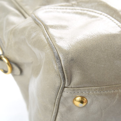 Prada Vitello Shine Shopping Satchel Cammeo 12 of 17