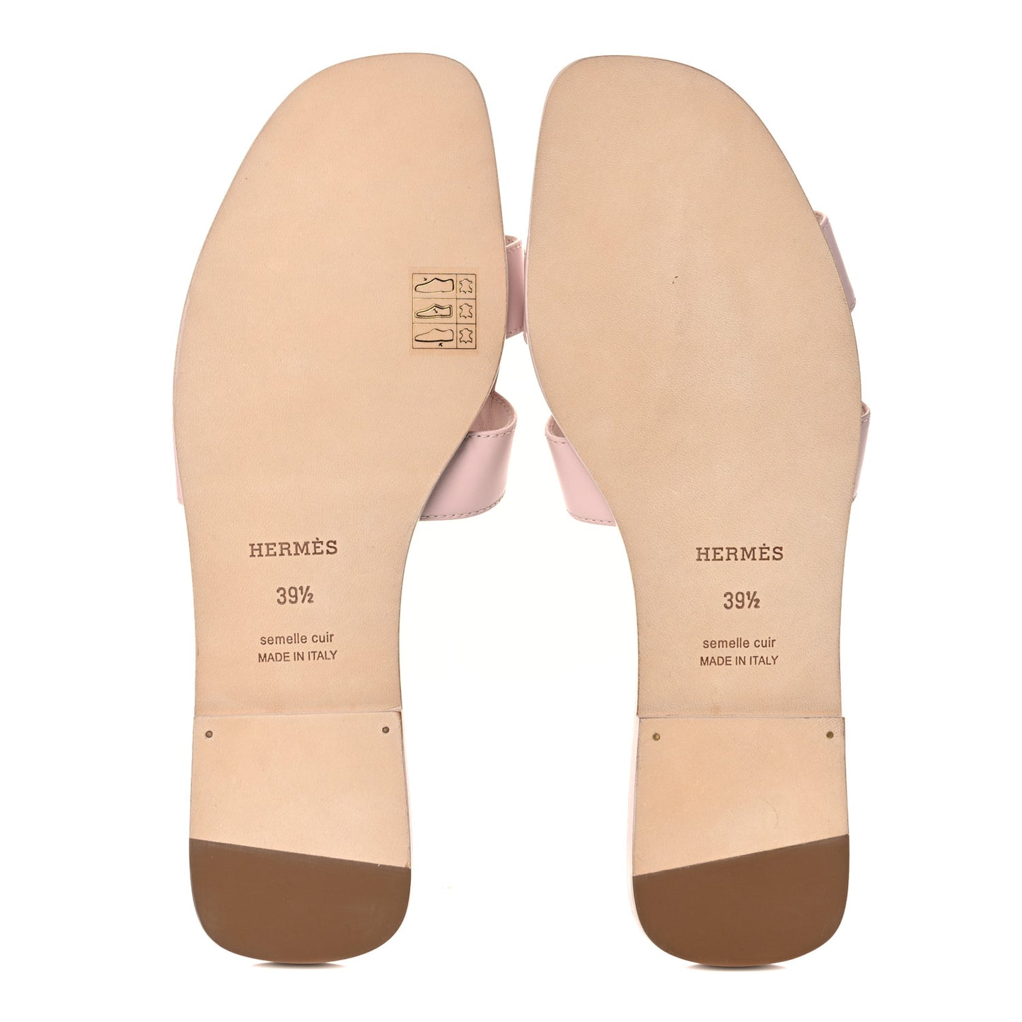 Box Calfskin Oran Sandals 39.5 Rose Pale